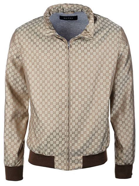 completo beige gucci uomo|gucci leather jacket men.